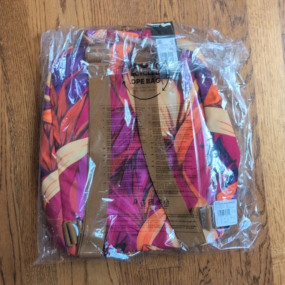 NWT FARM Rio Multicolor Palm Leaf All Over Print Backpack Adidas Collab